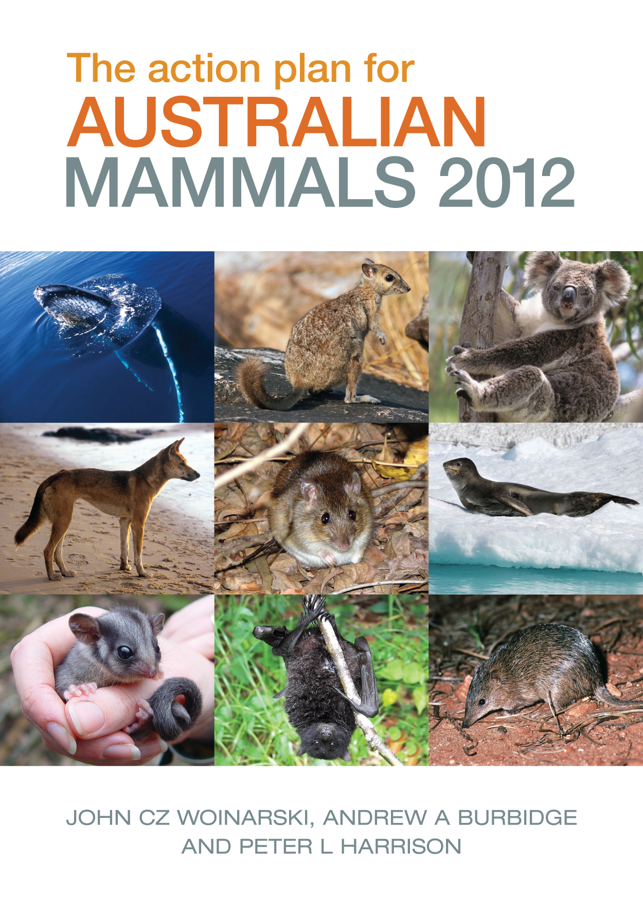 Cover is nine tiled images of Australian mammals.