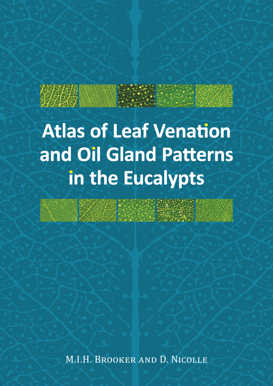 Cover image featuring a aqua and dark blue close up image of a leaf, with all the lines and spots visable.