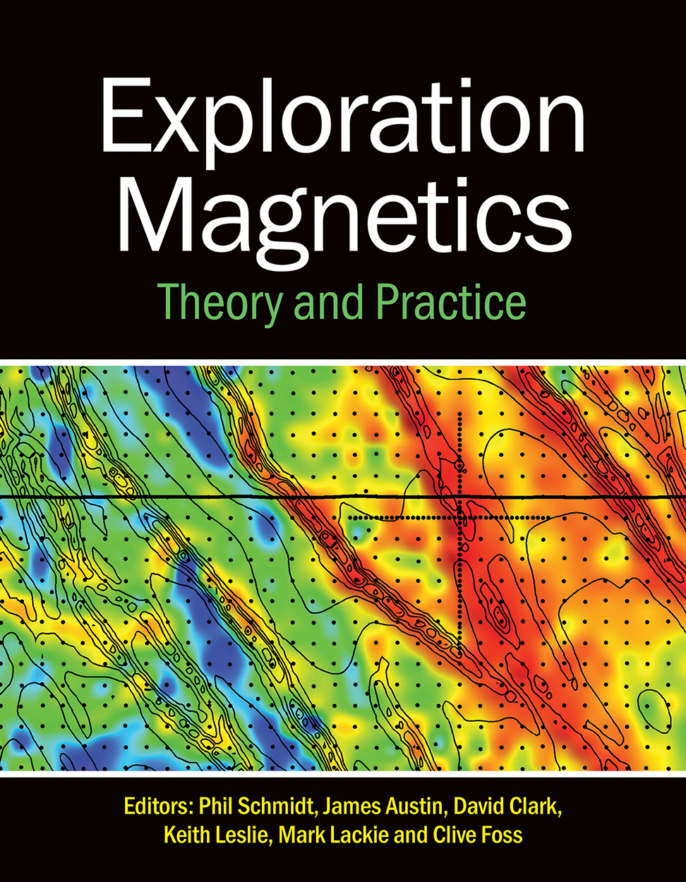 Cover of 'Exploration Magenetics', featuring an image depicting total magnetic intensity contours.