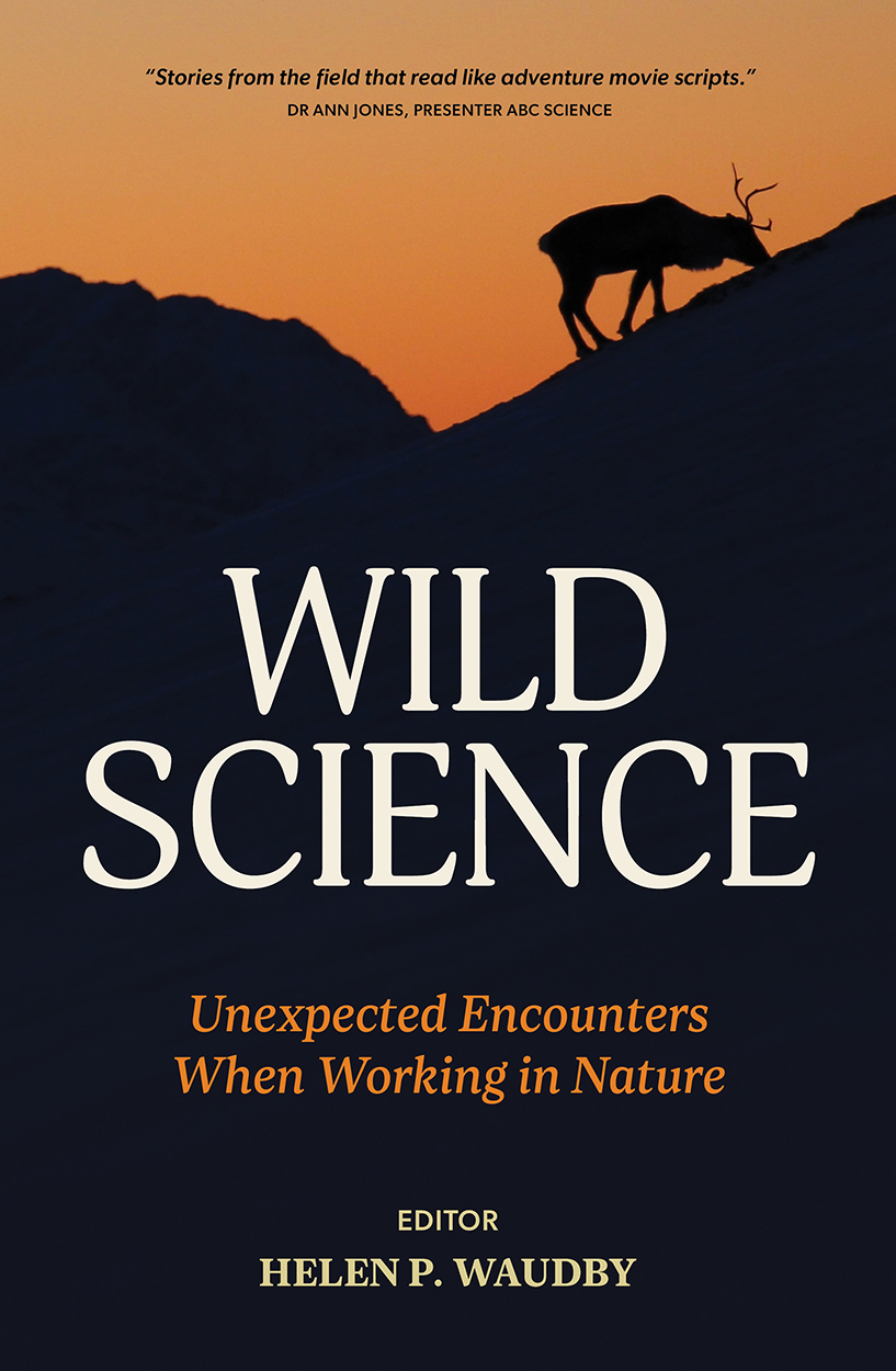 Cover of 'Wild Science', featuring a silhouette of a grazing reindeer on a mountain slope.