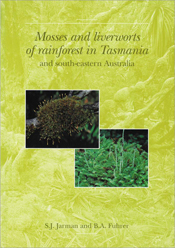 The cover image featuring two pictures, one of moss, one of liverworts, against a lime coloured image of rainforest. The cover image featuring two pictures, one of moss, one of liverworts, against a lime coloured image of rainforest.