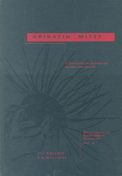 The cover image of Oribatid Mites, featuring a plain grey cover, with a da