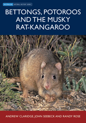 The cover image featuring a musky rat-kangaroo in bracken with shrubs base