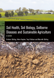Cover featuring a gradient of three images: crops, roots and soil. Cover featuring a gradient of three images: crops, roots and soil.