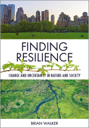 Cover of Finding Resilience featuring photos of a city and the Okavango Delta Cover of Finding Resilience featuring photos of a city and the Okavango Delta